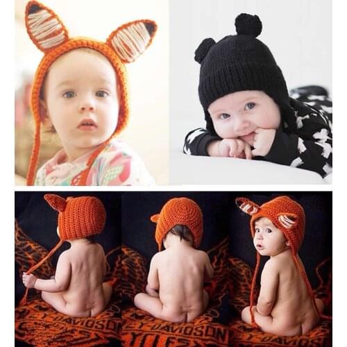 2020 Baby Girl Toddler Cute Fox Ear Winter Warm Hat Fashion Infant Kids Cap Bebe Beanie Headwear Children Hats Caps Accessories