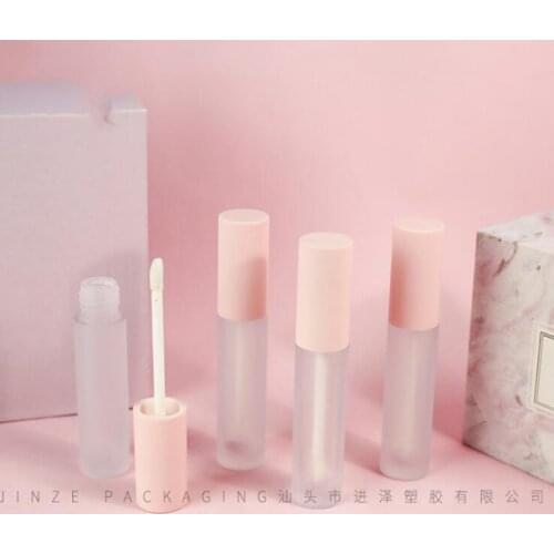 1pc 5ml Empty Round Lip Gloss Tube With Wand Applicator Refillable Plastic Lipstick Lip Balm Bottles Vials Diy Container