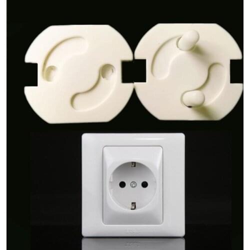 10pcs EU Power Socket Electrical Outlet Baby Kids Child Safety Guard Protection Anti Electric Shock Plugs Protector Rotate Cover
