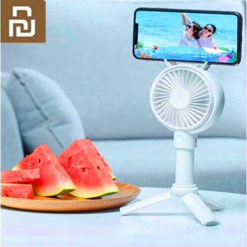 Youpin 2 In 1 Usb Handheld Desktop mini Fan 40 Degree Rotatable 3 speeds Creative mobile bracket cooling fan