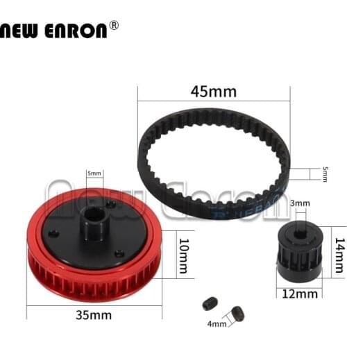 3.0mm 5.0mm DIY 1Set Belt Drive Transmission Gear System for 1/10 RC Car Crawler Parts Axial SCX10 & SCX10 II 90046 Upgrade Part