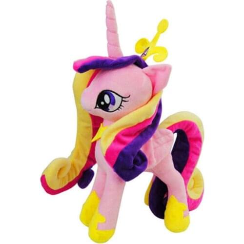 30cm High Good Quality Pink Purple Princess Cadence Horse Unicorn Stuffed PP Cotton Soft Plush Doll Toy