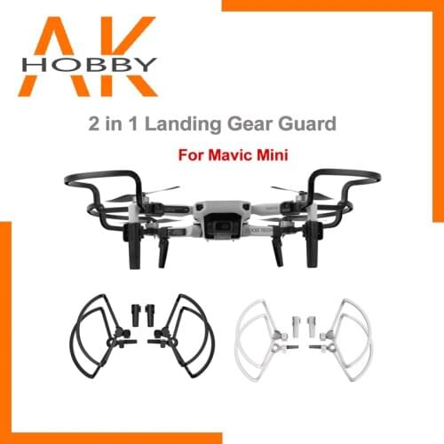 For DJI Mavic Mini Accessories Landing Gear 2 IN 1 Propellers Protector Guard Extend Legs for Mavic Mini/DJI Mini 2 Camera Drone