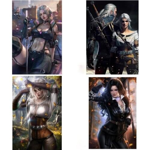 Diamond Embroidery Wild Hunt Game Poster Cross Stitch Kits Diamond Painting Rhinestones Handmade Home Decoration Gift