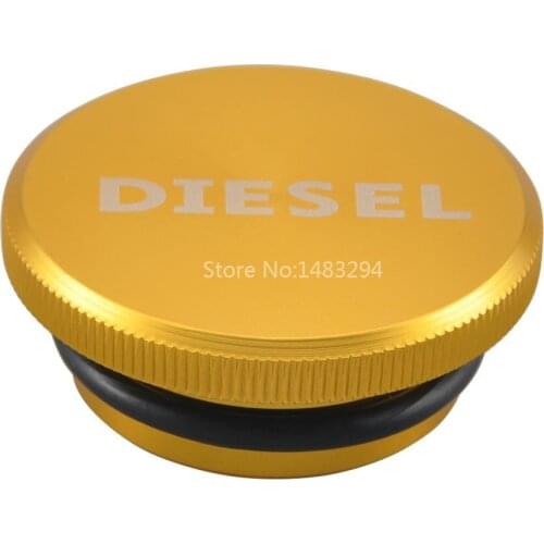 Aluminum Golden Oil Cap Cover Magnetic Diesel Fuel Gas Tank Cap Accessories Fit For Dodge Ram Cummins 2013-2017 Models
