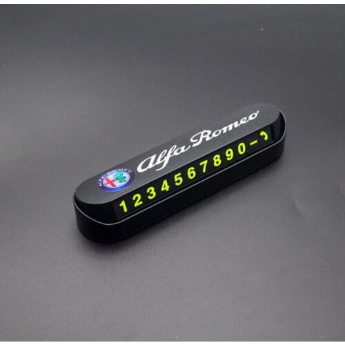 Car Temporary Parking Card Phone Number Card Plate Telephone Number For Alfa Romeo 147 156 Giulietta Giulia Stelvio Accessories