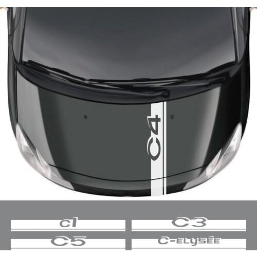 Car Sticker For Citroen C4 CACTUS Picasso Aircross C5 C3 C3-XR C-ELYSEE C1 C2 C4L C6 C8 VTS Car Accessories Hood Bonnet Decals