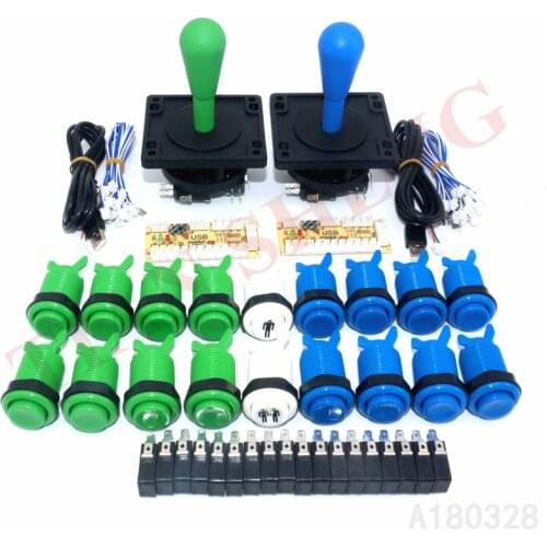 Free shipping Arcade Game DIY kit for Mame USB Zero Delay USB Encoder with 8 Way happ style Joystick American style Push Button
