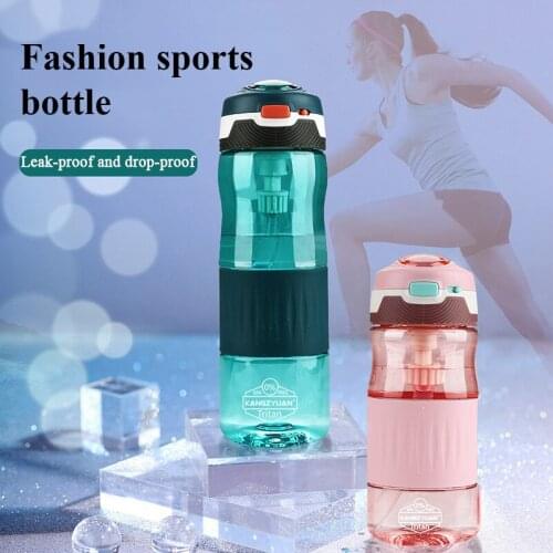 Outdoor Sports Water Cup Female Summer Fitness Transparent Scale Water Bottle High Temperature Resistant Silicone Drop
