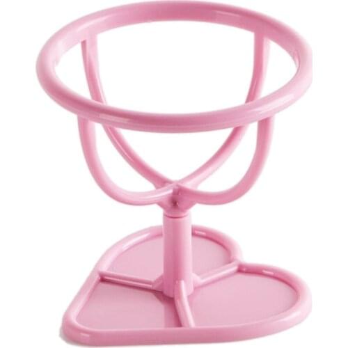 Heart Shaped Beauty Makeup Powder Puff Storage Holder Sponge Drying Holder Storage Rack Stand Holder Box Dryer Organizer Shelf