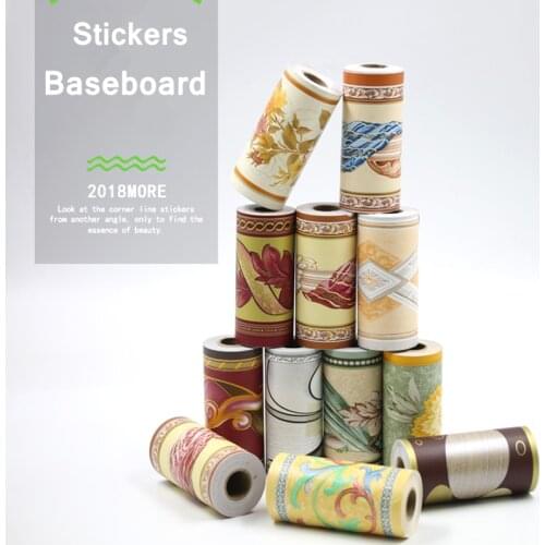 DIY Self Adhesive Wallpaper Border Waterproof Living Room Bathroom 3d Wall Vinyl PVC Stickers Roll Waistline Kitchen Room Decor