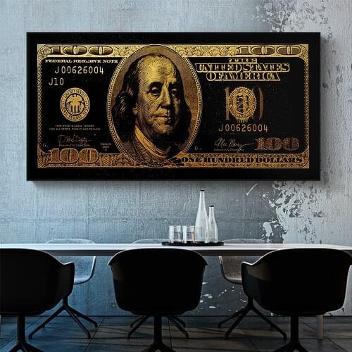 Dollars Money Posters and Prints Culture Style Street Art Inspirational Canvas Painting Wall Picture for Living Room Cuadros