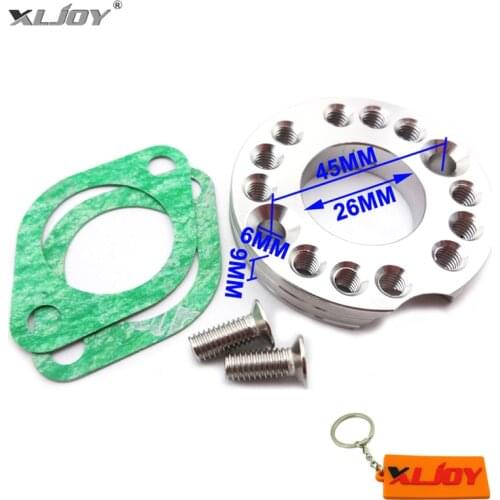 XLJOY Silver 26mm Carburetor Carb Manifold Spinner Plate Adaptor For Monkey Dax Dirt Bike ATV Quad