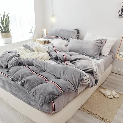 2018 New Winter Fashion Treasure Hair Bedding Set Warm Duvet Cover Queen Bed Sheet King Pillowcases 4pcs Home Textiles