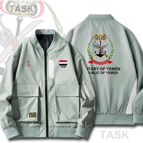 Bomber Military Biker Jacket Army Yemen Yemeni Arabi YEM Islam Cargo Bomber Jackets Autumn Big Pockets Harajuku Hip Hop Coats
