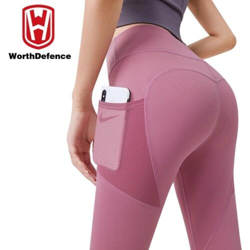 Worthdefence Women Gym Leggings Yoga Pants Fitness with Pocket High Waist Tights Seamless Sportwear Female Compression Clothing