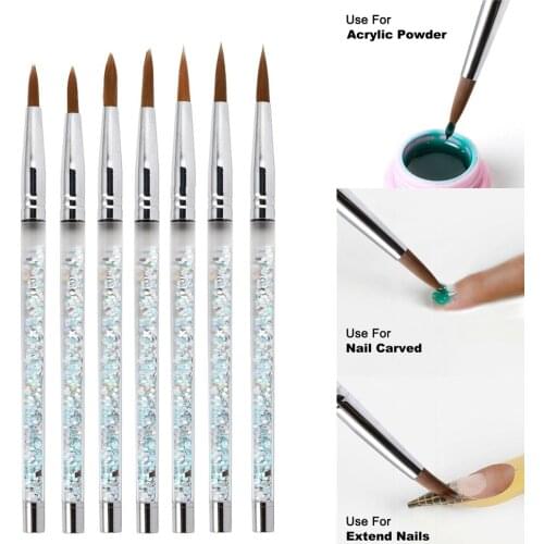 Manicure Tool For Acrylic Powder Nylon Nail Art Brush For Gel Nail Professional Polish 3D Painting Drawing UV Gel DIY Brush Pen