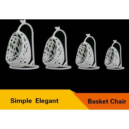 1:50-150 Multi-Scale Hanging Chair Model Eggshell Hanging Swing DIY Hollow Out Resin Crafts Doll House Scene