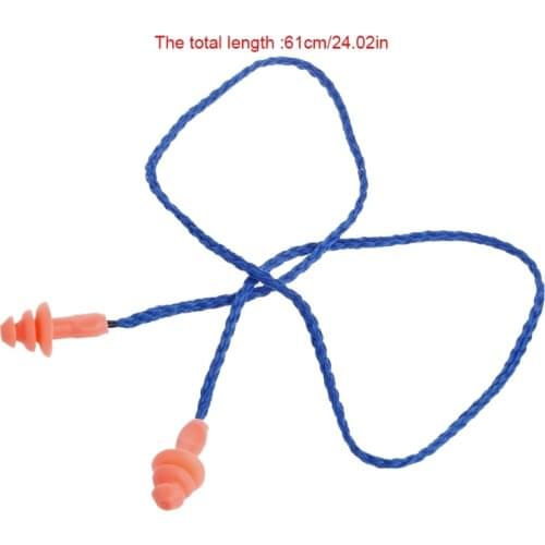 Soft Silicone Ear Plug Cotton String Hearing Protector Earplugs Noise Reduction Drop Shipping Support