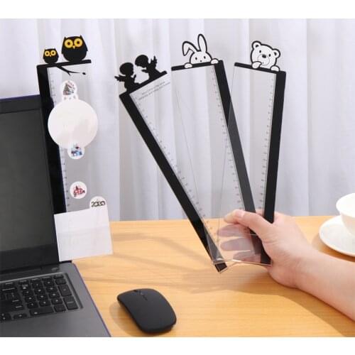 Computer Monitors Side Cute Caroon Label Sticker Remind Planner Writing Message Memo Board Transparent Acrylic Office Supplies