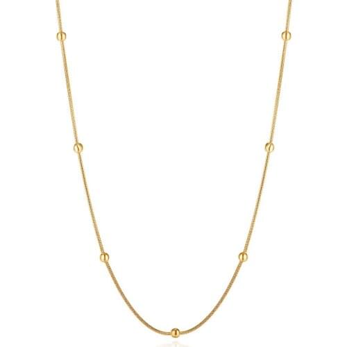 New Arrival Smooth Beads Necklace Fashion Titanium Steel Jewelry Not Fade Drop Shipping