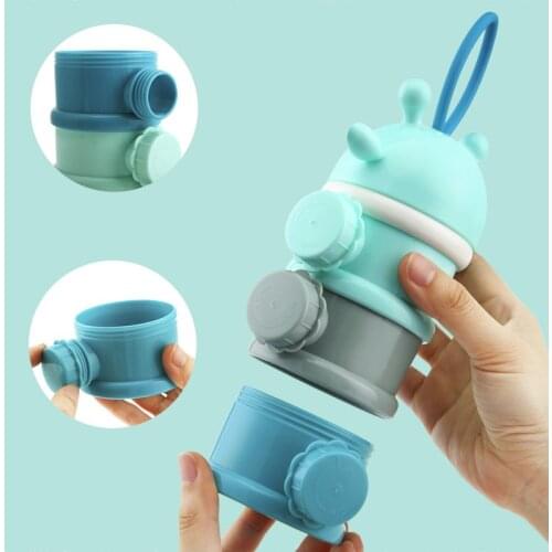 3 Layer Style Portable Baby Food Storage Box Essential Cereal Cartoon Infant Milk Powder Box Toddle Snacks Container Baby Box