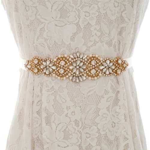 Bridal Sashes Rhinestones Wedding Belts Crystal Gown Dresses belt Accessories Bridal Belts J104G