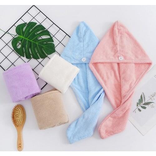Manufacturer ultra-low microfiber coral velvet soft multicolor shower cap towels