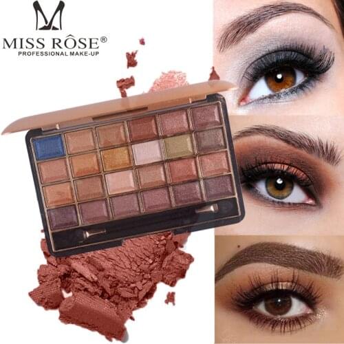 MISS ROSE Eyeshadow 24 Colors, South America, Pearl, Matte, Eye Shadow, Makeup Wholesale Cosmetic Gift for Women Hot Selling