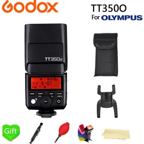 Godox Flash Mini TT350O 2.4G Wireless TTL HSS 1/8000S GN36 Pocket lights Master Speedlite Flash TT350 For Olympus Camera + gitf