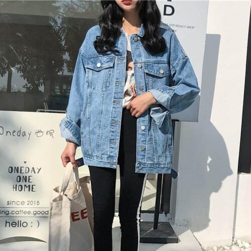 Denim Jacket for Women 2020 Spring and Autumn New Korean Style Loose Retro Harajuku BF Style Student Denim Jacket Fashionable