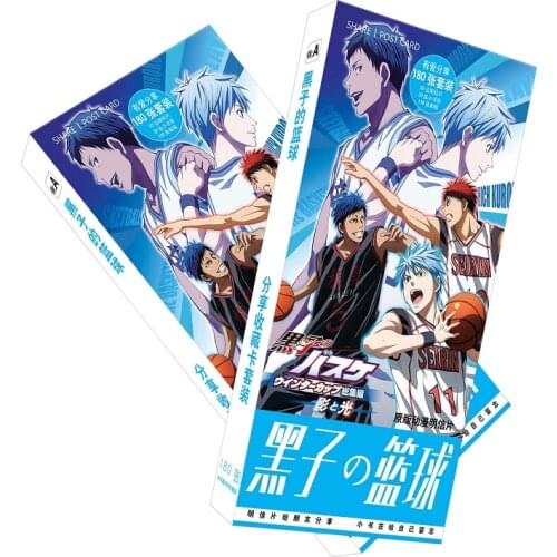 180Pcs/Set Anime Kurokos Basketball Paper Postcard/Greeting Card/Message Card/Christmas and New Year gifts