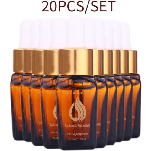 10PCS Dimollaure Hyaluronic Acid Serum Moisturizing Vitamins E Facial Moisturizing Anti Wrinkle Aging Collagen Skin Care Essence