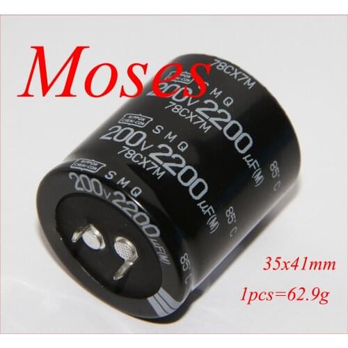 200v 2200uf High Quality 100% Original New NCC SMQ Capacitance Low ESR Audio Electrolytic Capacitor Radial 35x40mm +/- 20% 1pcs