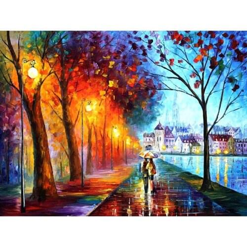 3D Diamond Painting Men And Women True Love Street Canvas Oil Yarn Dyed Household Decoration DIY Mosaic Embroidery