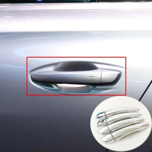 ABS Chrome Car Door Protector Handle Decoration Cover Trim Car Styling For Peugeot 508 Allure SW GT 2018 2019 Accessories 8Pcs
