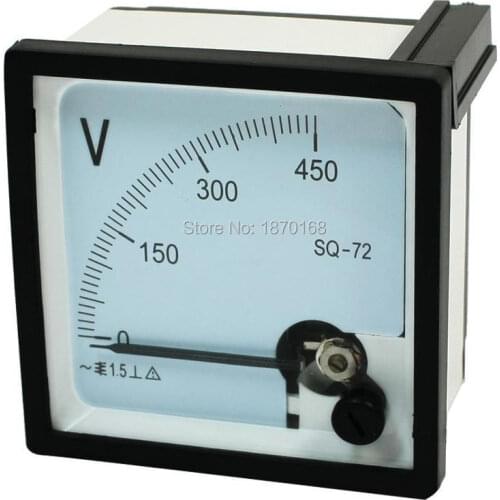 SQ-72 450V Class 1.5 AC 0-450V Analog Square Voltmeter Panel Volt Meter