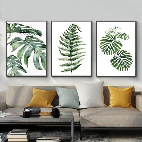 CHENISTORY 3PC Painting By Numbers For Adults Leaves Oil Picture Handmade DIY Paint By Number 40x50cm Frame Home Decors Craft