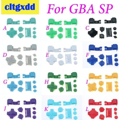 Cltgxdd Plastic SET Full R L A B D-Pad Controller Buttons Keypads For Nintendo GameBoy Advance SP GBA SP Colorful Buttons