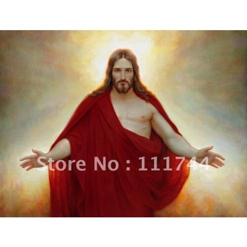 Painting of jesus christ Portrait art The Living Christ By Joseph Brickey canvas High quality 100%handmade