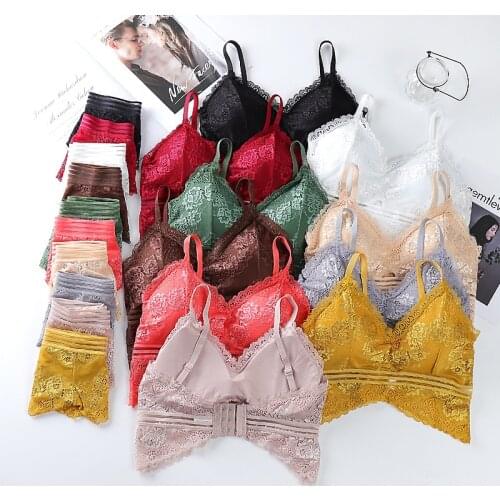 Lingbaiway Sexy Underwear Bra Panties Set Female Lingerie Lace Push up Bra and Panty Set Female Intimates Bralette Brassiere