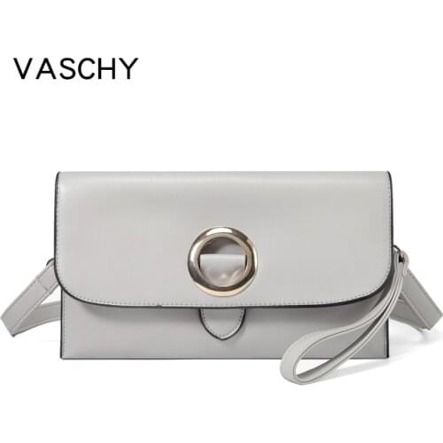 VASCHY Clutch Purse for Women Evening Bags Clutches Female PU Leather Crossbody Bag Handbags Envelope Wallet 2 Ways To Carry