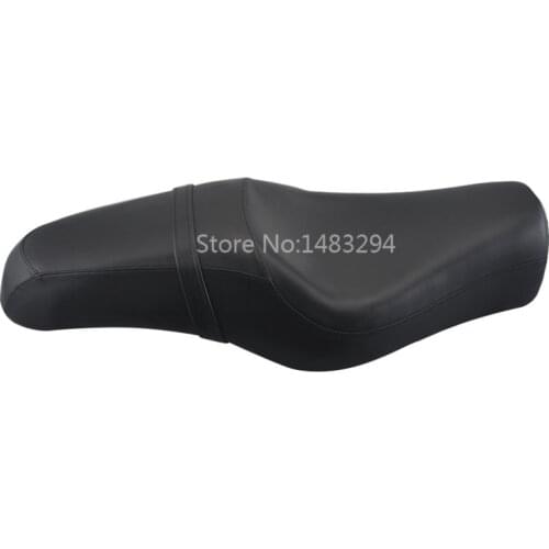 Motorcycle Black Driver Passenger Seat Cushion Saddle 2-Up Fits For Harley XL 883 1200 Universal