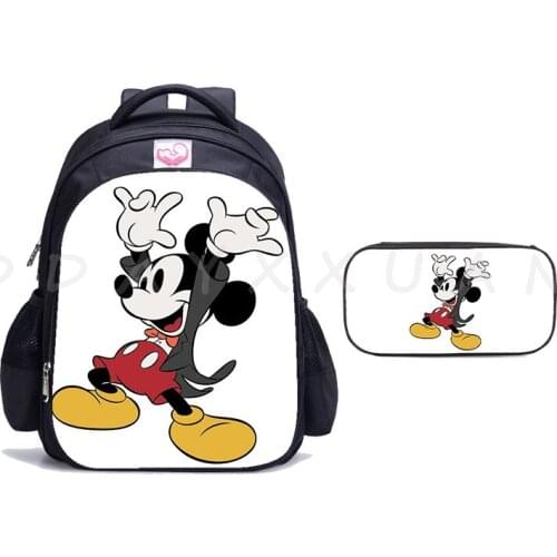16 Inch Minnie Mickey Mouse Children School Bags Orthopedic Backpack Kids School Boys Girls Mochila Infantil Catoon Bag