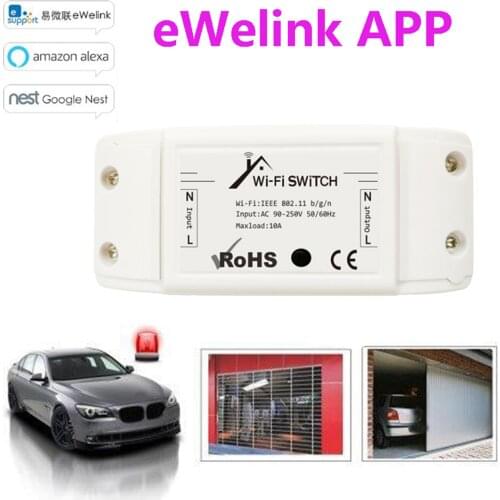 Basic R2 Wifi Wireless Remote Switch Light Module for Household Appliances, with Wi-Fi or 4G network, no hub required