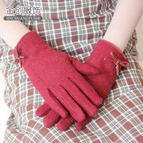 Warm Cashmere Gloves Five Finger Touch Gloves Black Gloves Women Gloves Hand Gloves Red Gloves Goth Lolita Winter Gloves Men