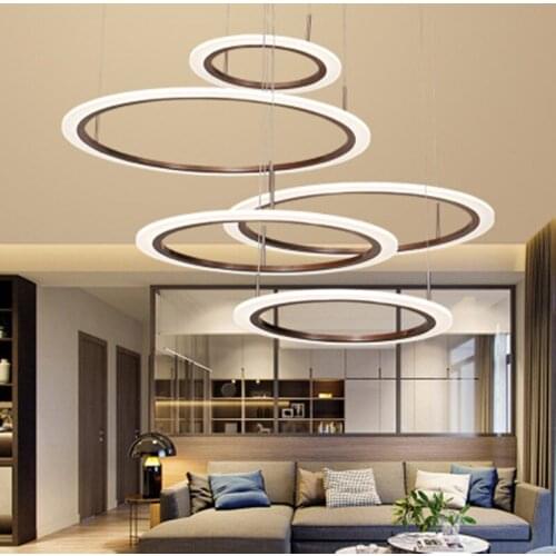 Modern LED Pendant Light ring fashion round LED Pendant Lamp lighting living room dining room kitchen hotel interior lighting