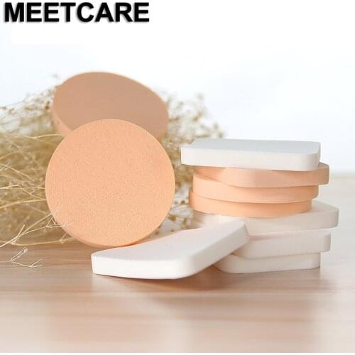10pcs/pack Thicken Facial Cleaning Makeup Puff Wash Face Deep Cleansing Make-up Wash Cosmetic Sponge Oil Resistant Dry/Wet Soft