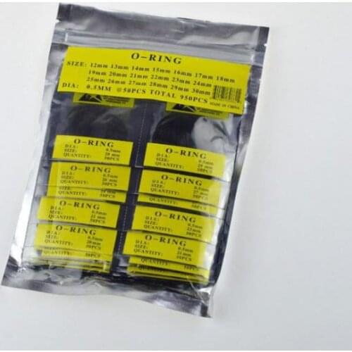 MIX 19kinds Universal Black Watch Cover Rubber Sealing Ring 0.5mm