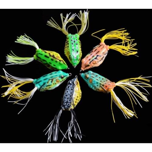 PVC Colorful Lifelike Frog Wobbler Soft Bait Jigging Fishing Lures Artificial Crankbait Minnow Topwater Fishing Tackle
